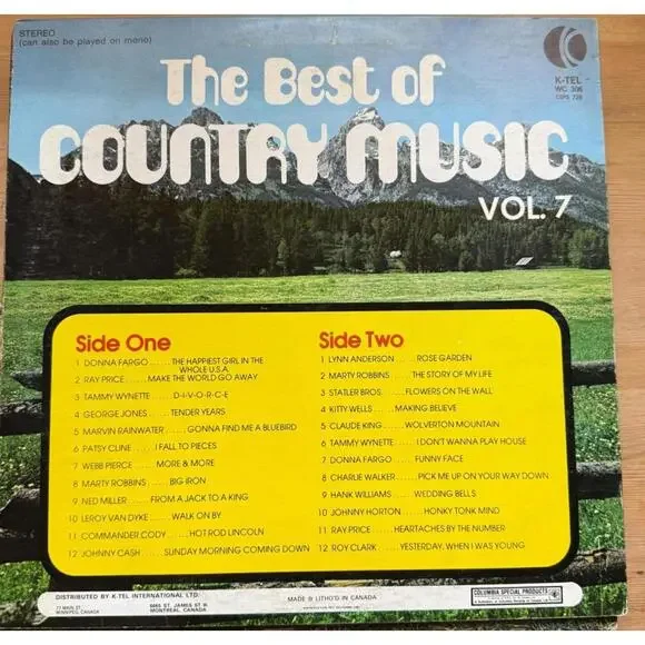 Various Artists - The Best of Country Music Vol. 7 Vinyl Record LP VG+ AJ24 - Picture 2 of 2